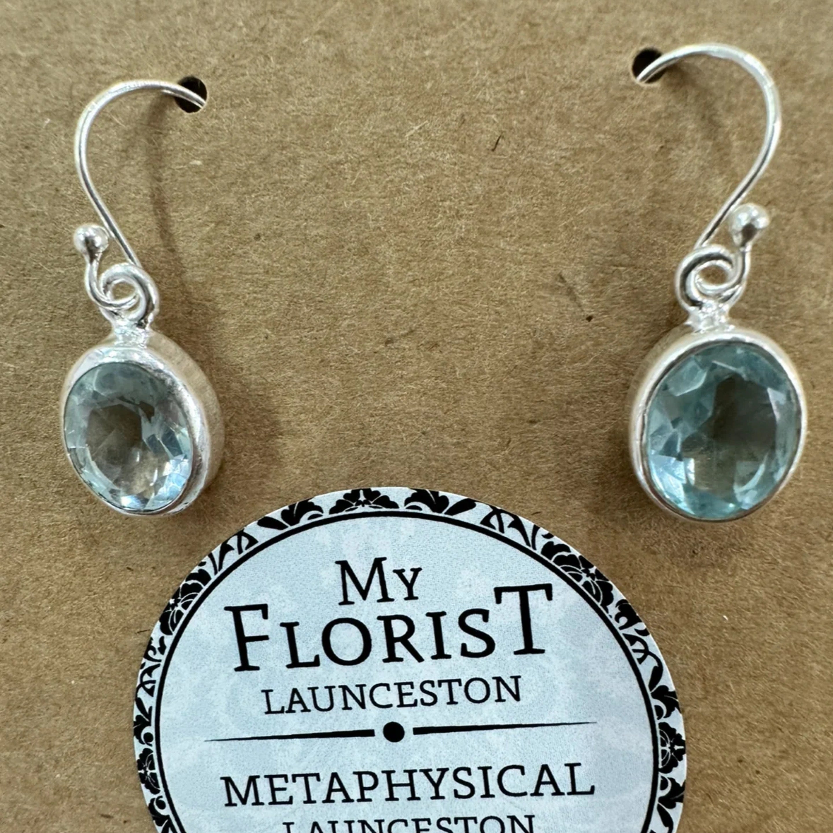 Blue Topaz Sterling Silver Earrings - Quality Gemstone Jewellery