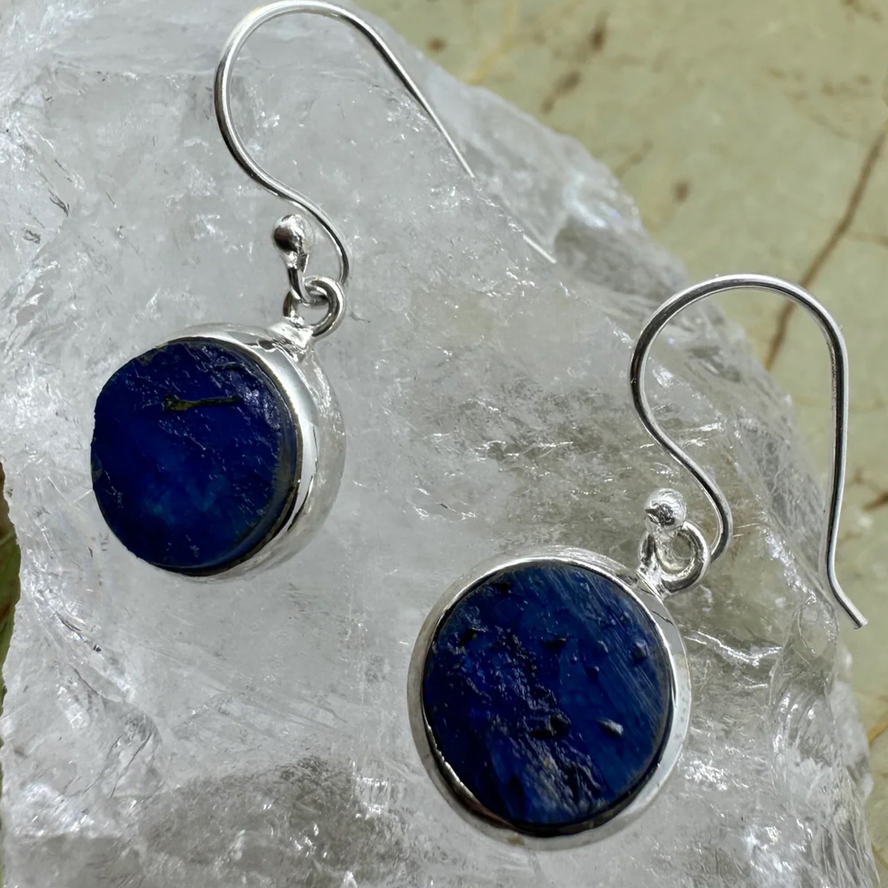Kyanite 925 Sterling Silver Earrings - Quality Gemstone Jewellery