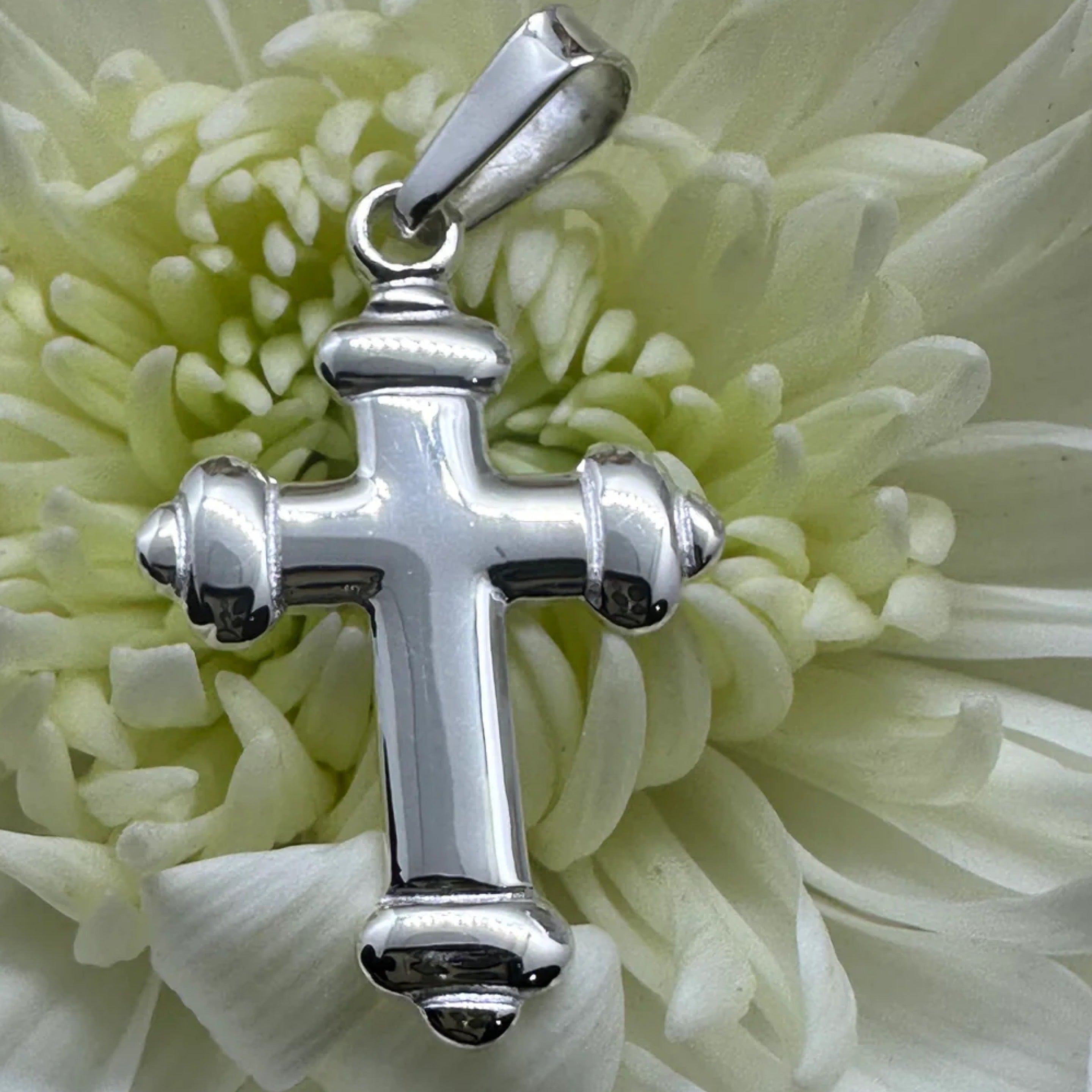 Ornate Cross Pendant - 925 Sterling Silver