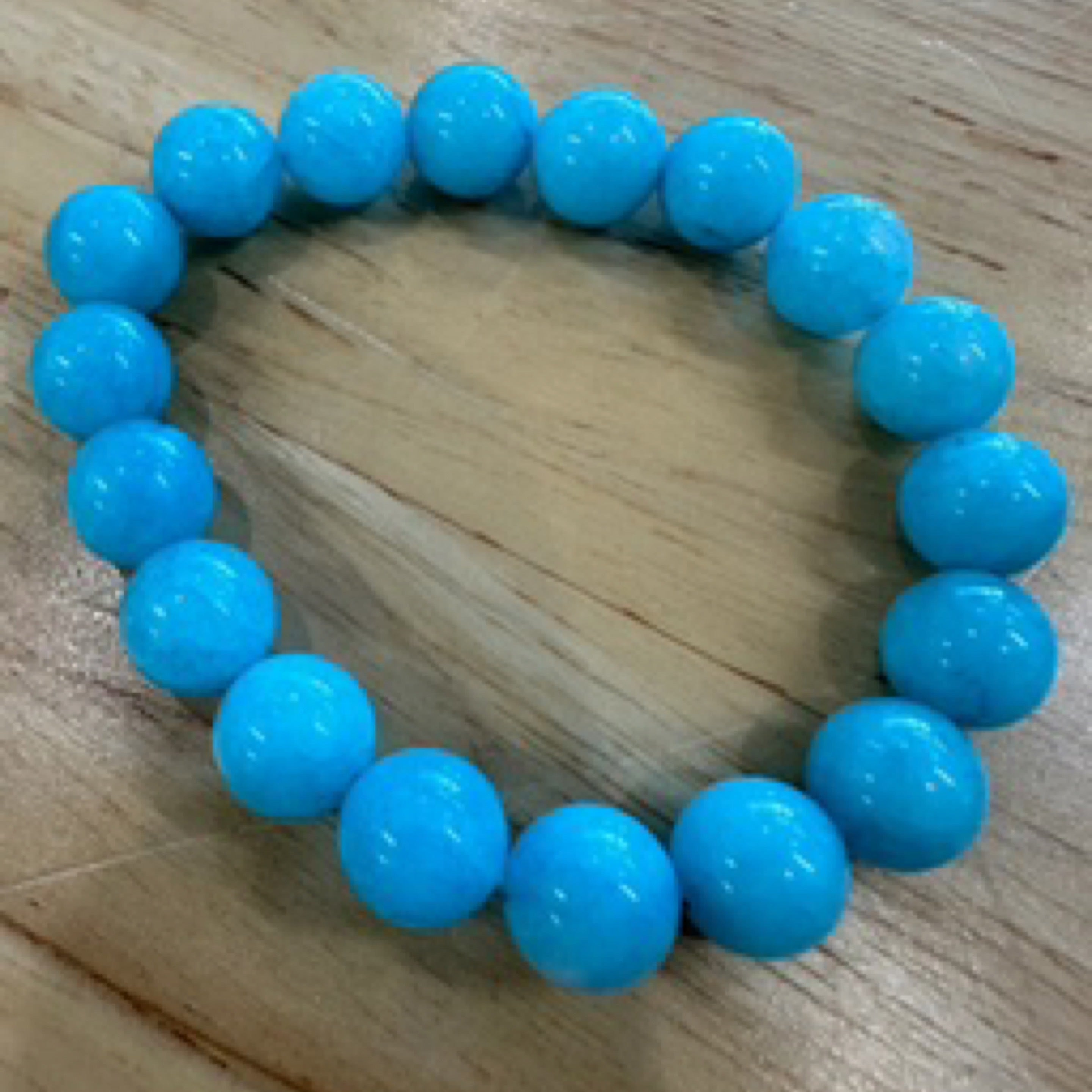 Aqua Quartz Colour Enhanced Quality Gemstone Bracelet - 8MM