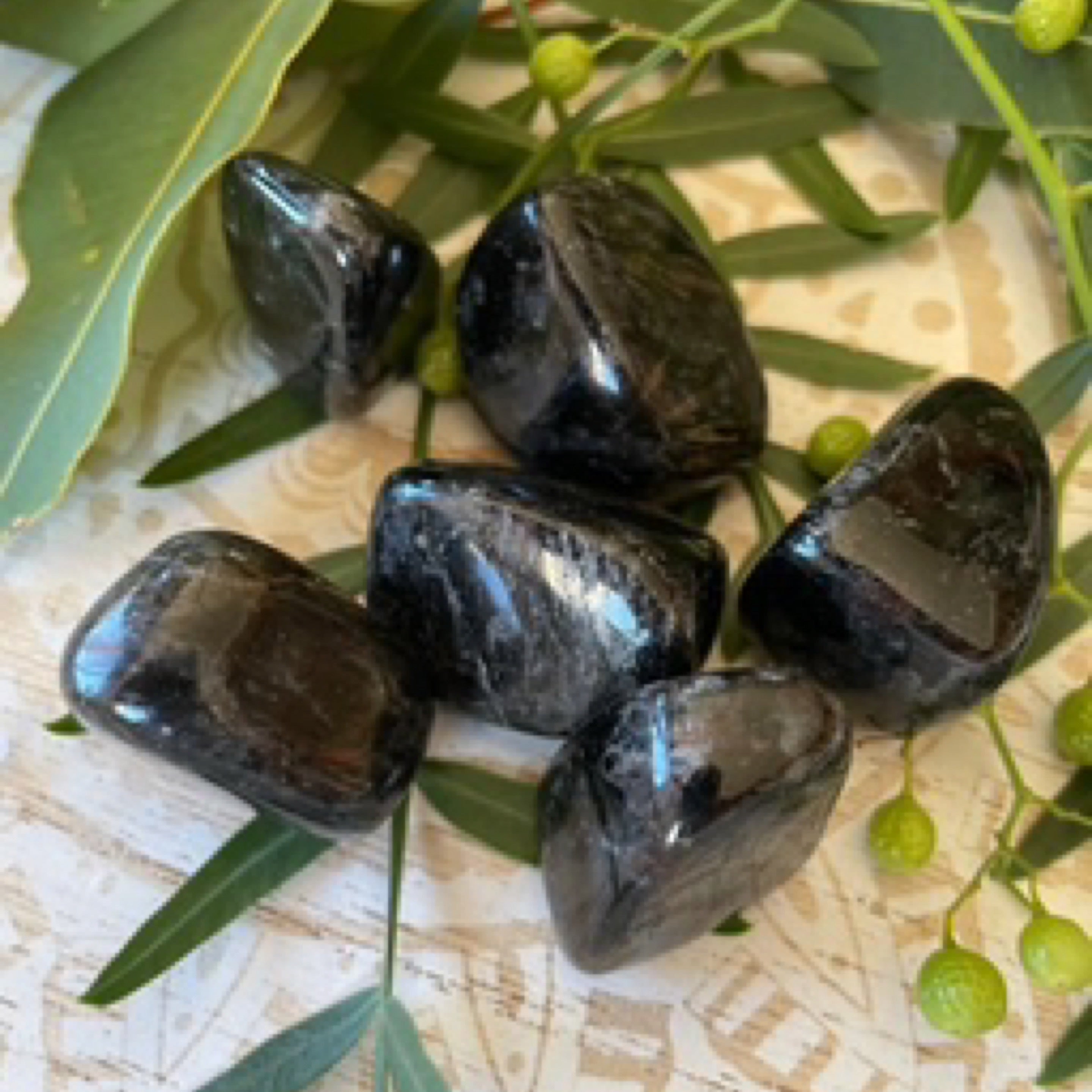 Arfvedsonite Tumble Stones