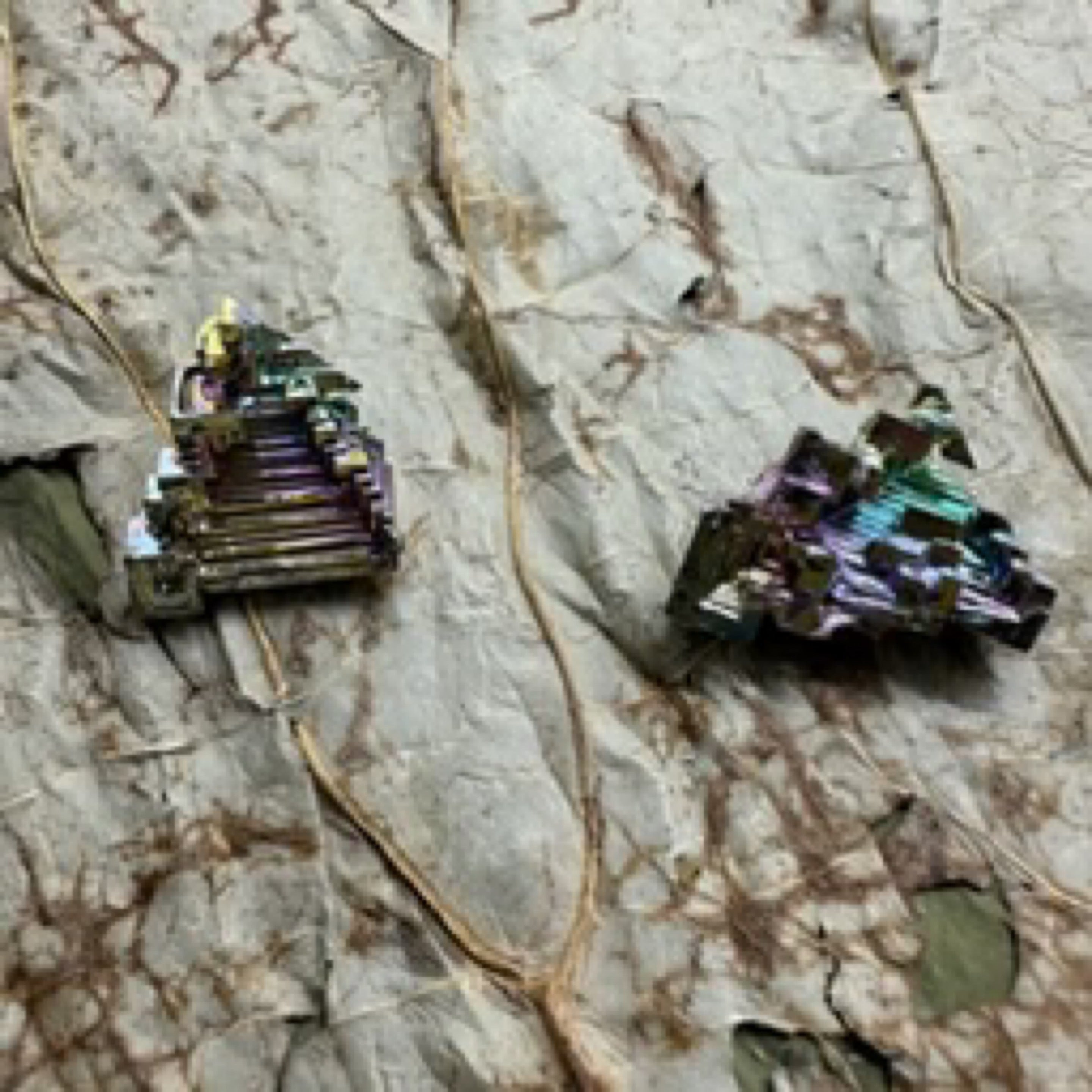 Bismuth Hoper Formations Iridescent Lab grown crystal