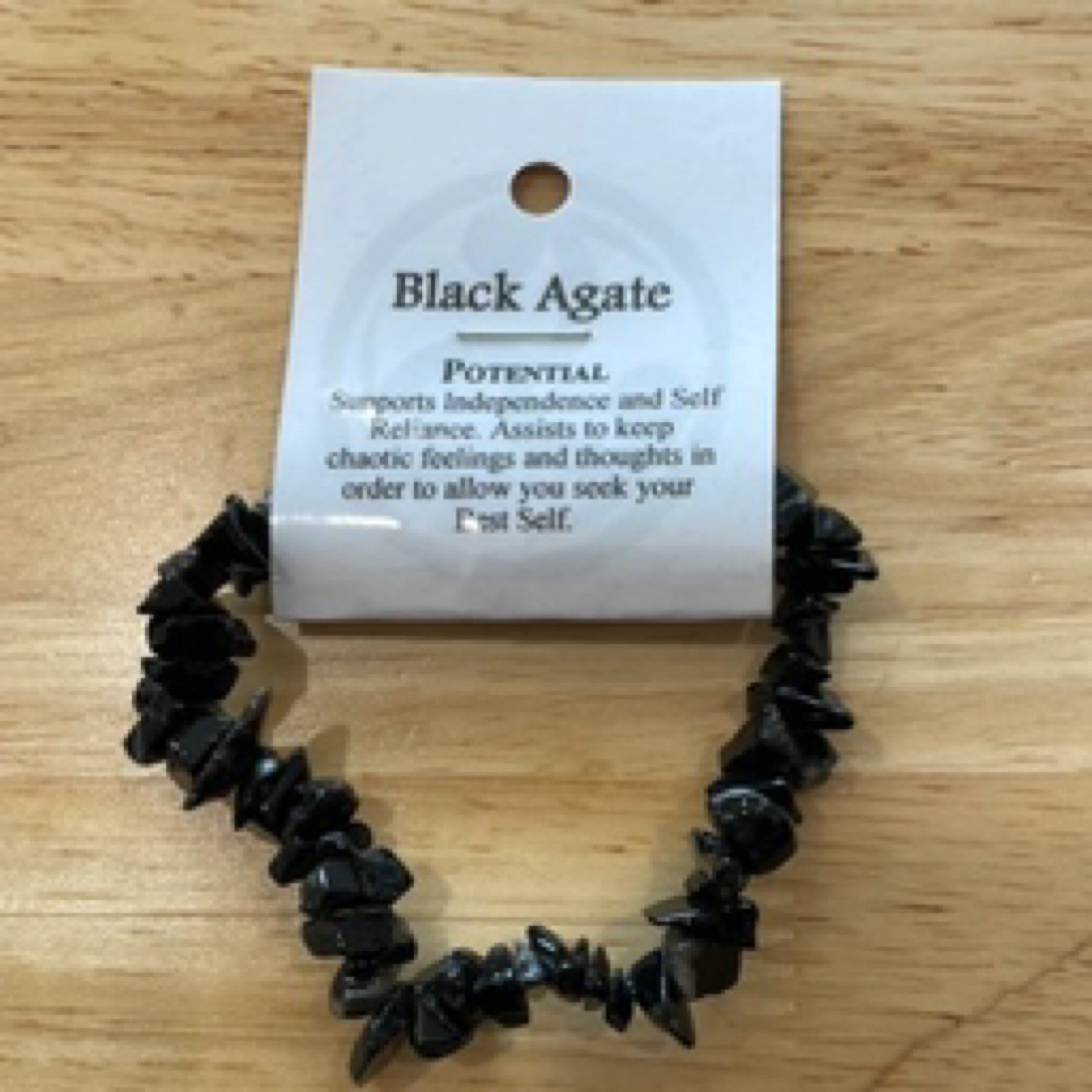 Black Agate Chip Bracelet