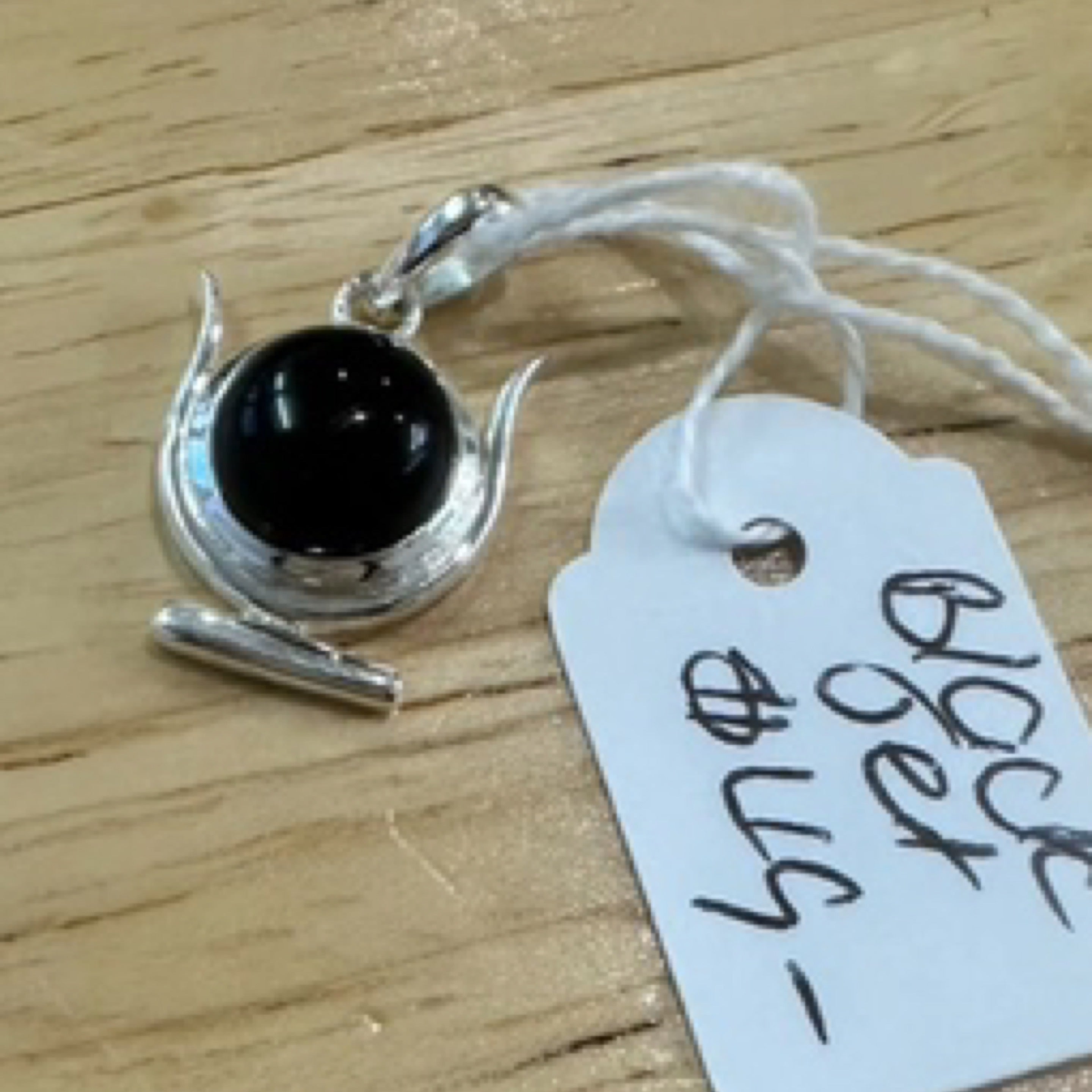 Black Jet Isis Sterling Silver Pendant