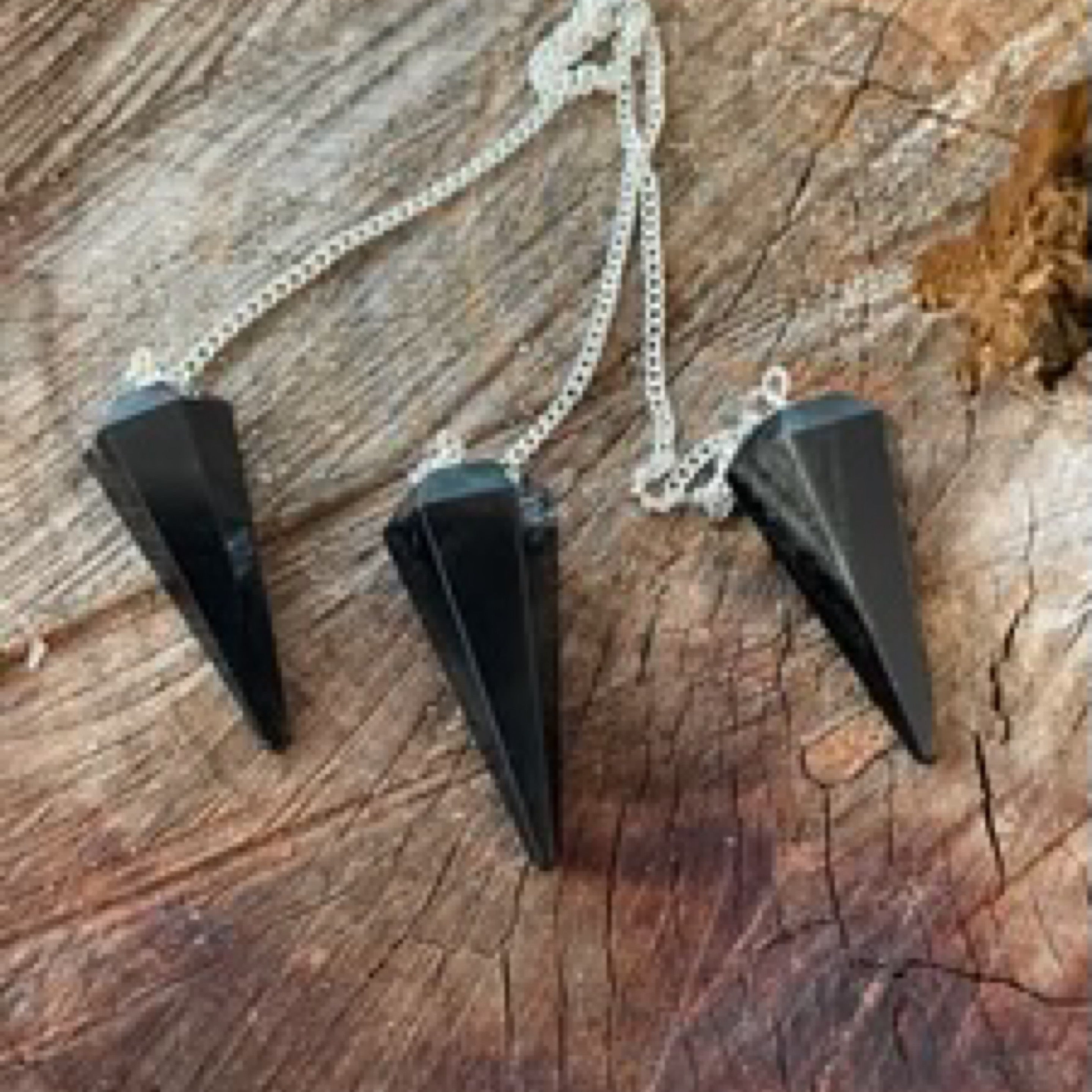 Black Obsidian Pendulum Faceted