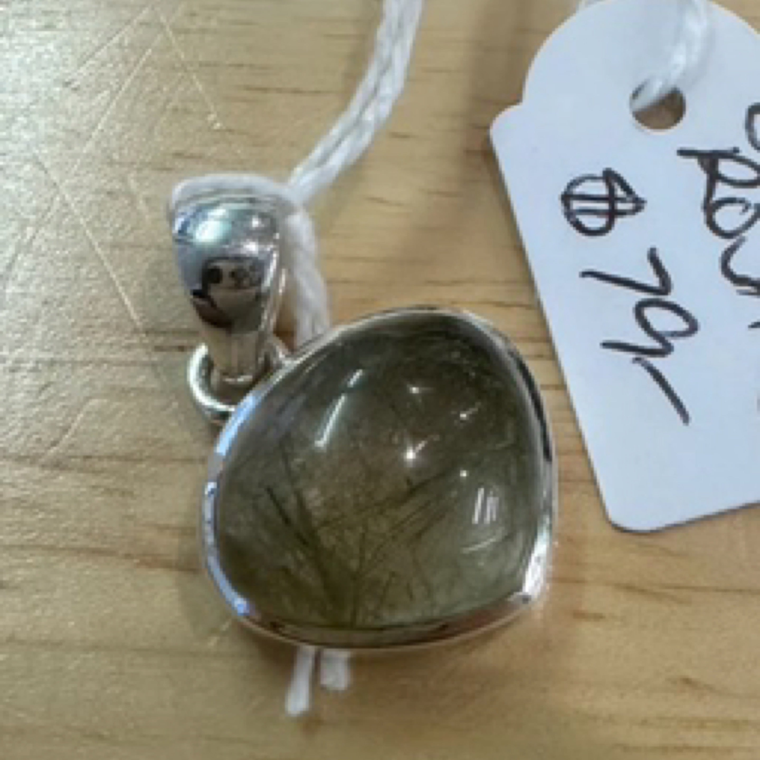 Black Rutile Sterling Silver Pendant