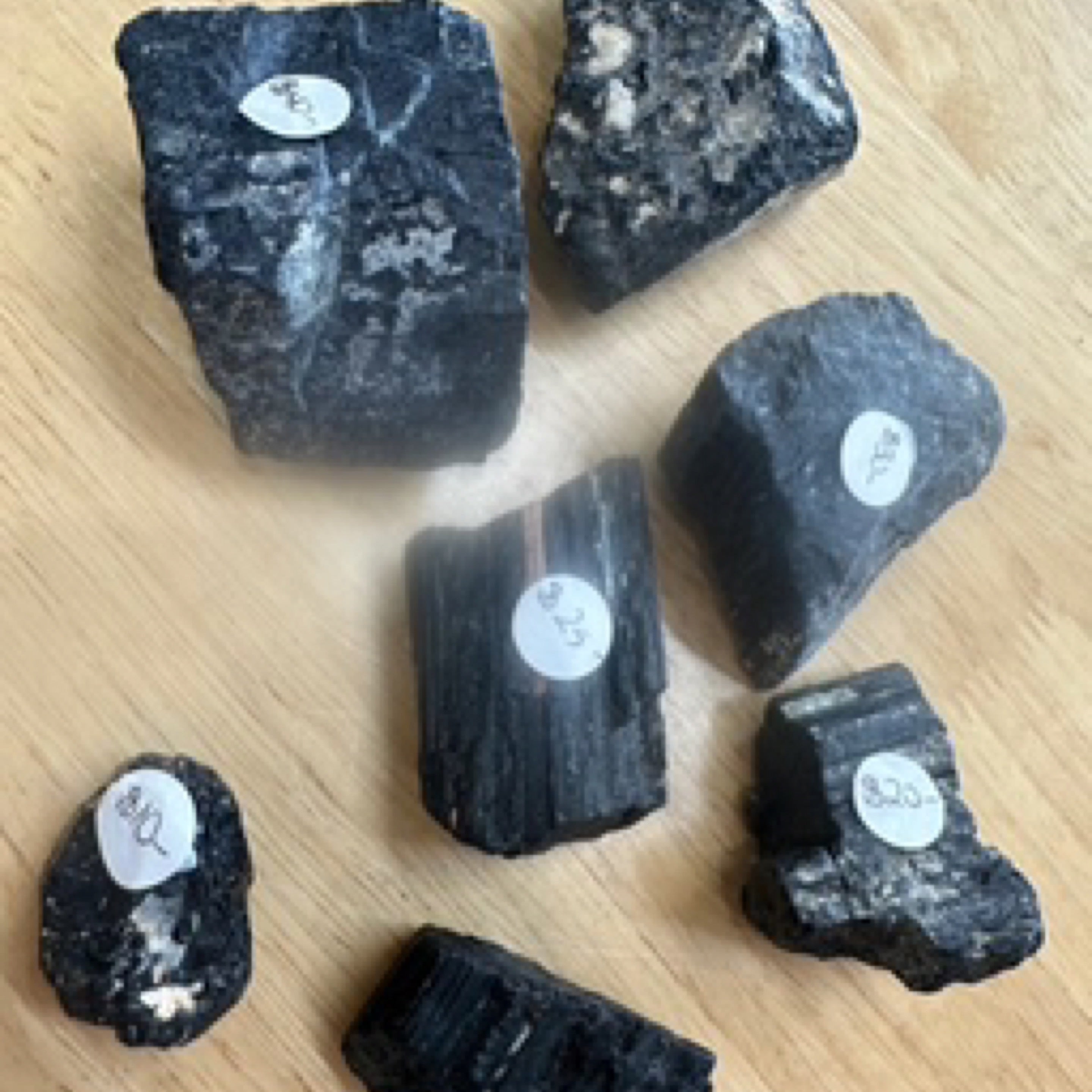 Black Tourmaline Rough Various
