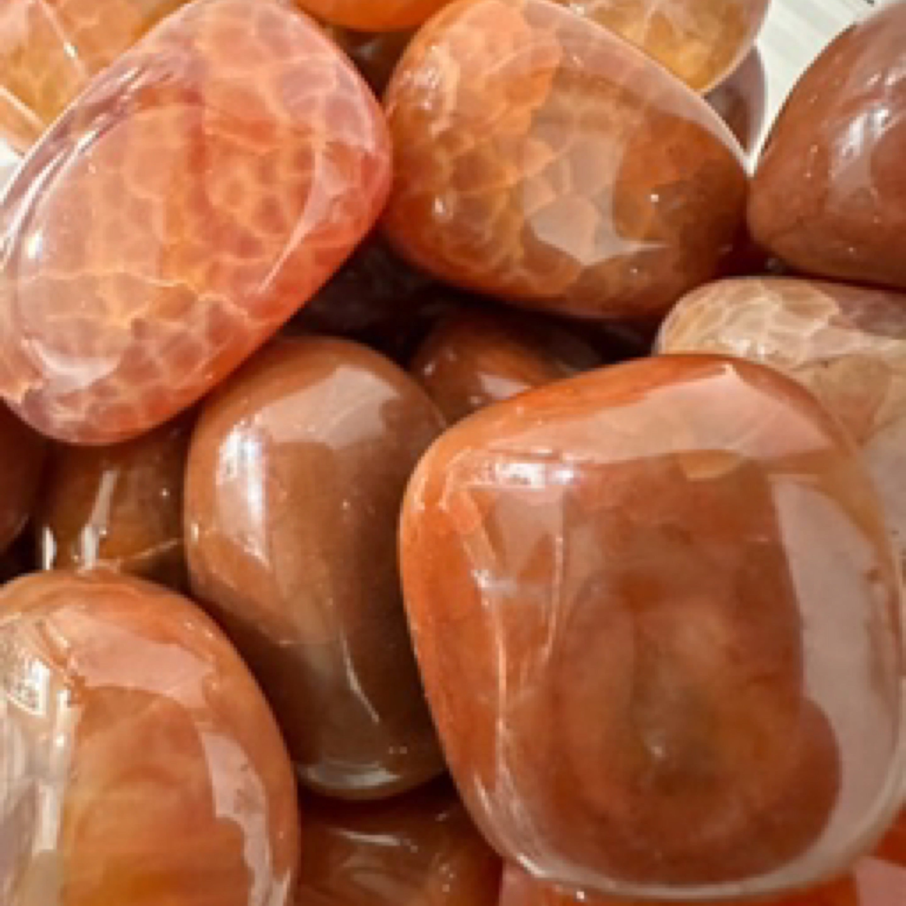 Burnt Fire Agate Tumble Stone