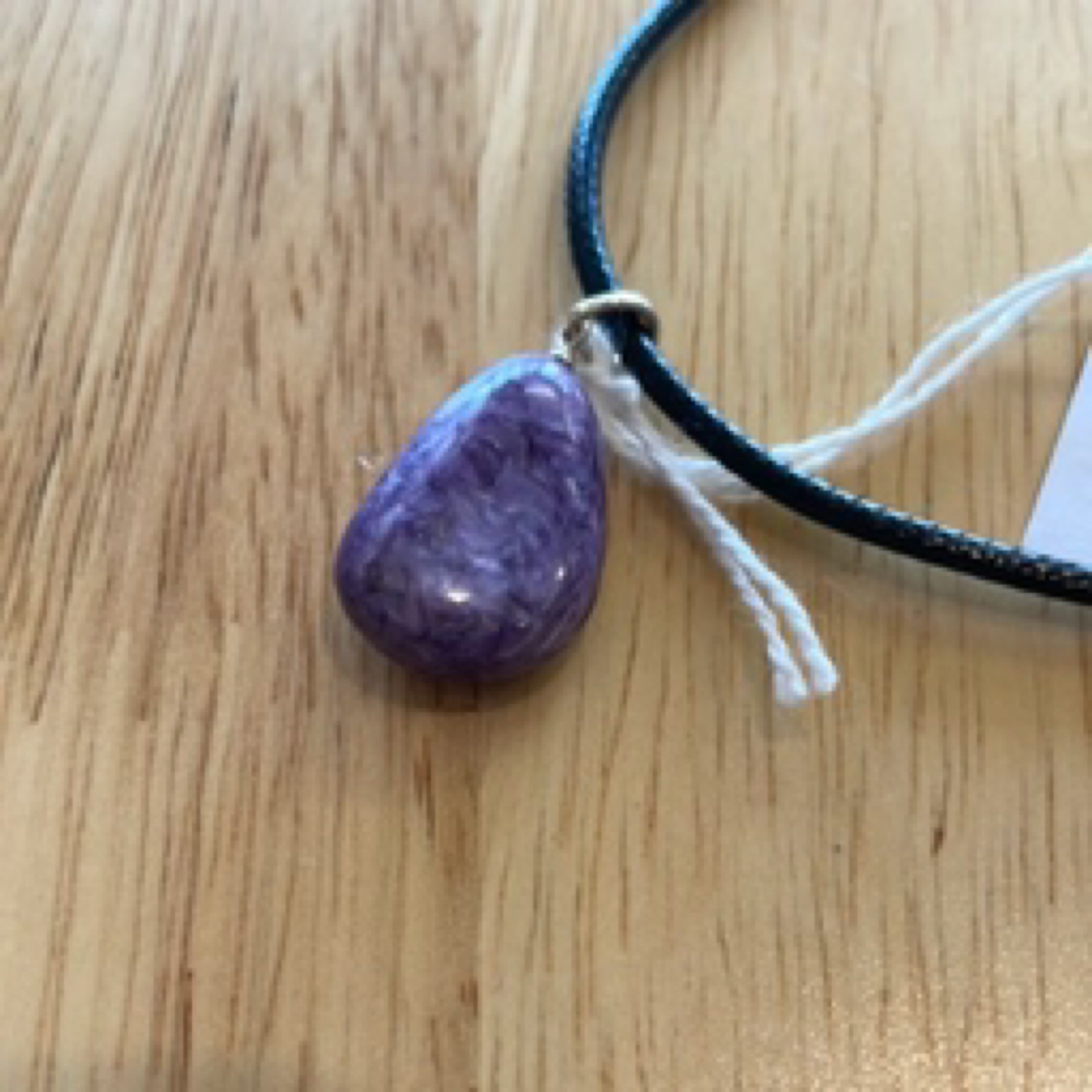 Charoite Pendant 18-22mm with Sterling Silver Finding