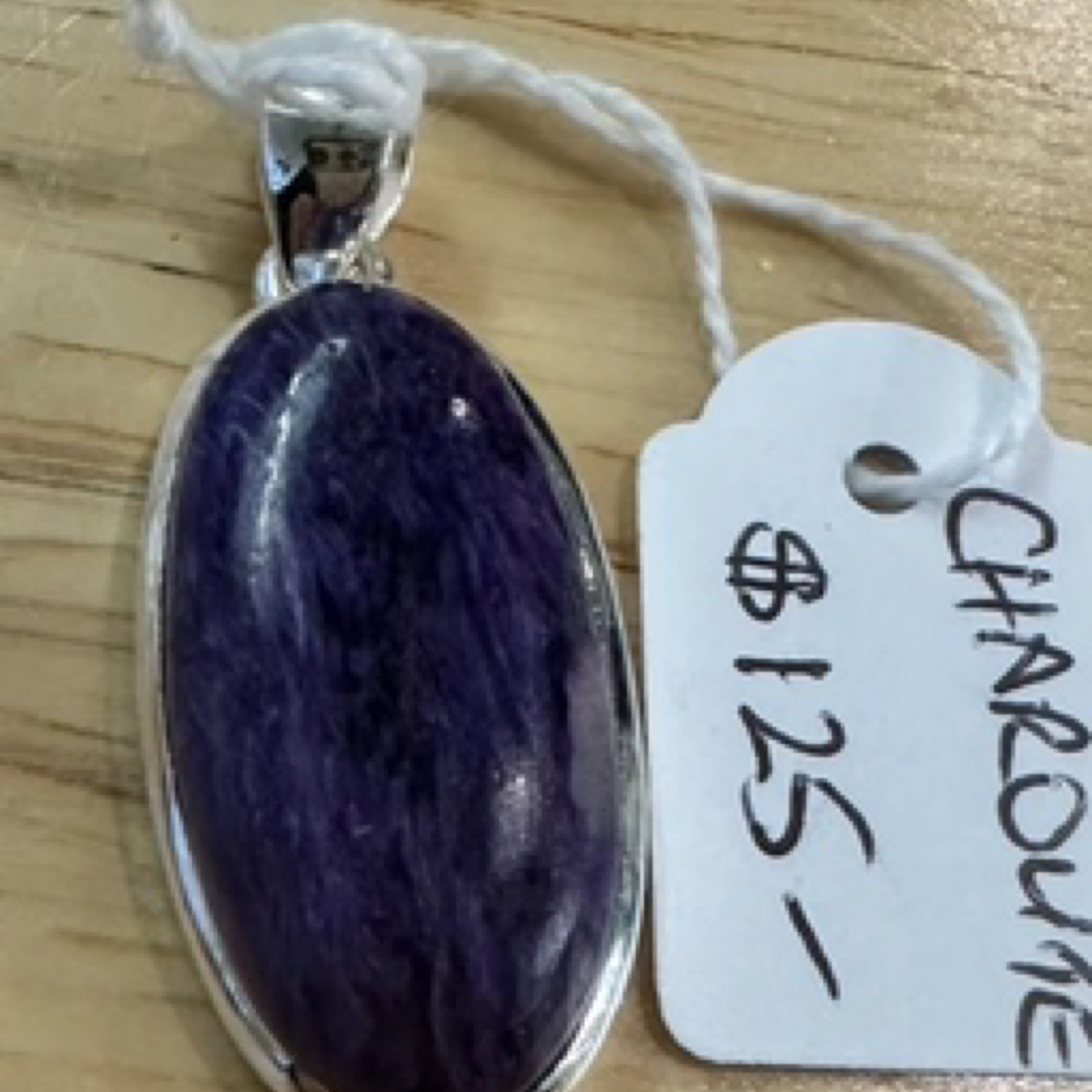 Charoite Sterling Silver Pendant