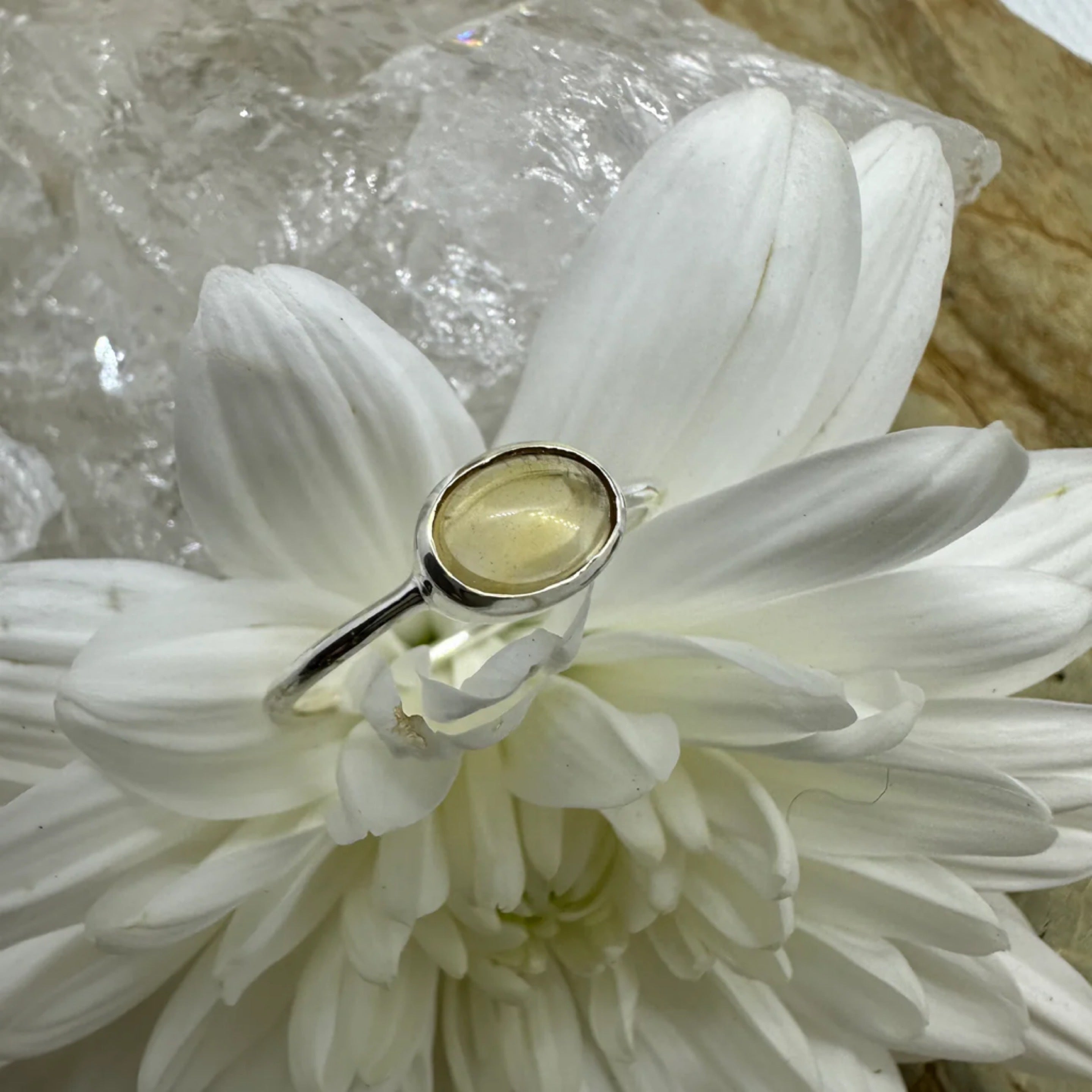 Citrine 925 Sterling Silver Ring - Size 9 - Quality Gemstone Jewellery
