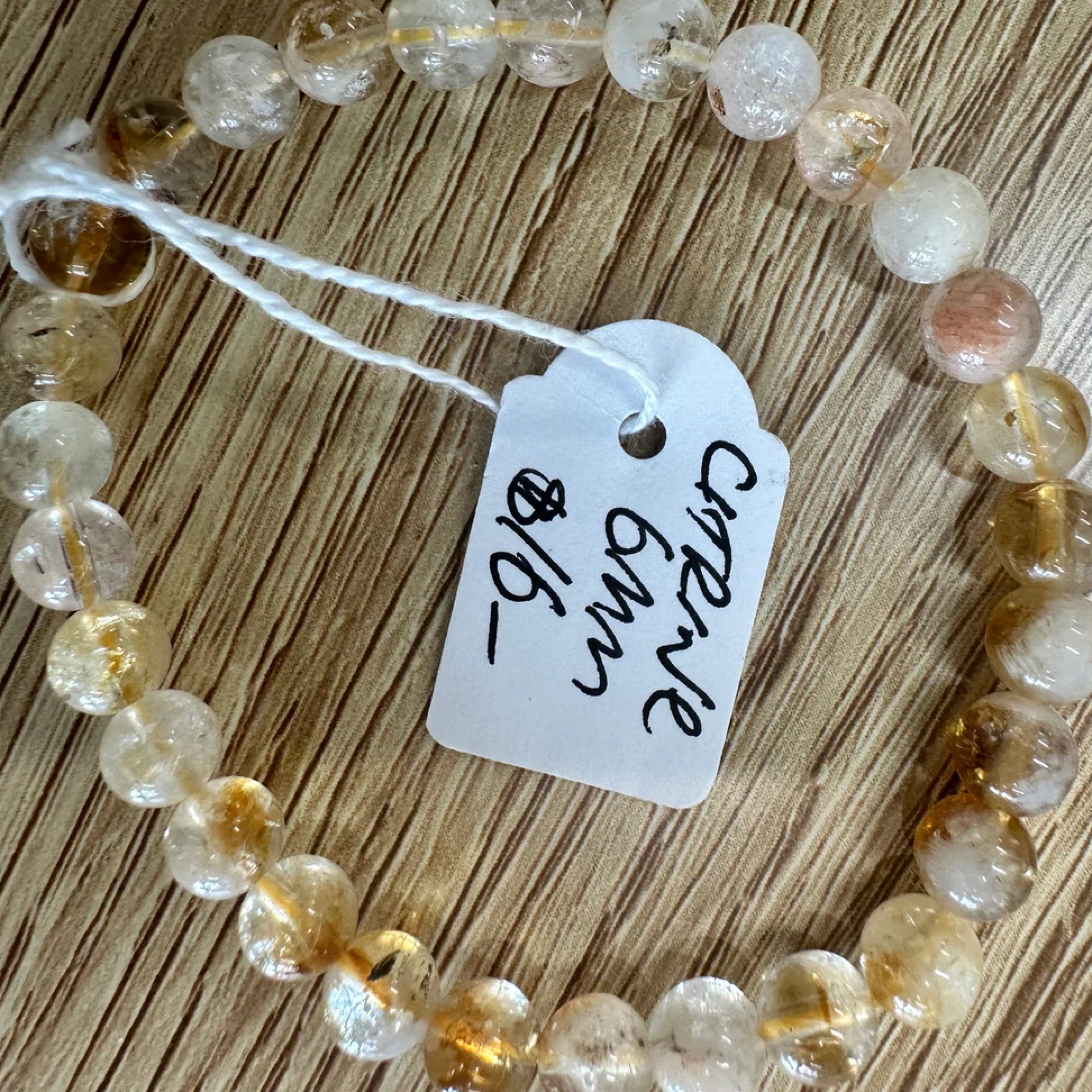 Citrine Bead Bracelet 6mm