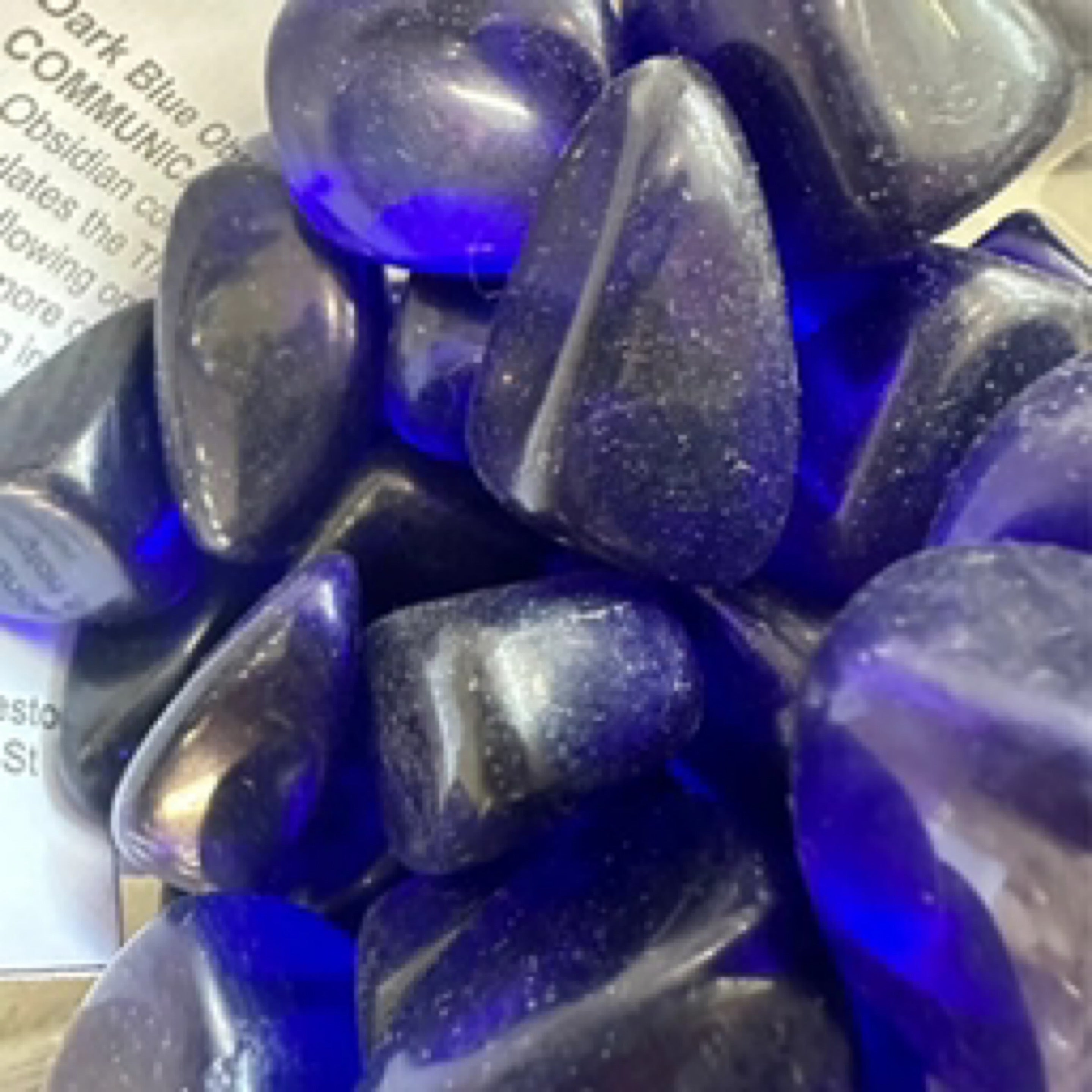 Dark Blue Obsidian Tumble Stones
