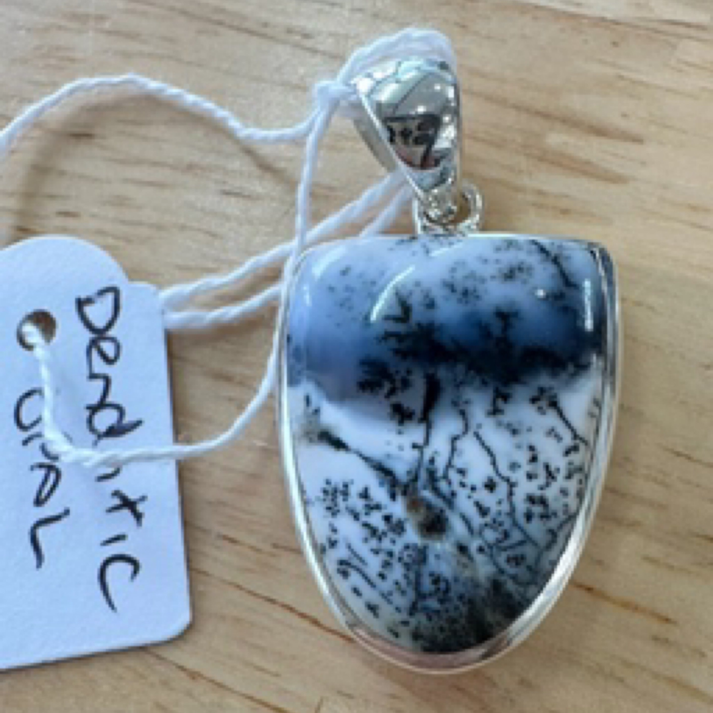 Dendrite Opal Sterling Silver Pendant