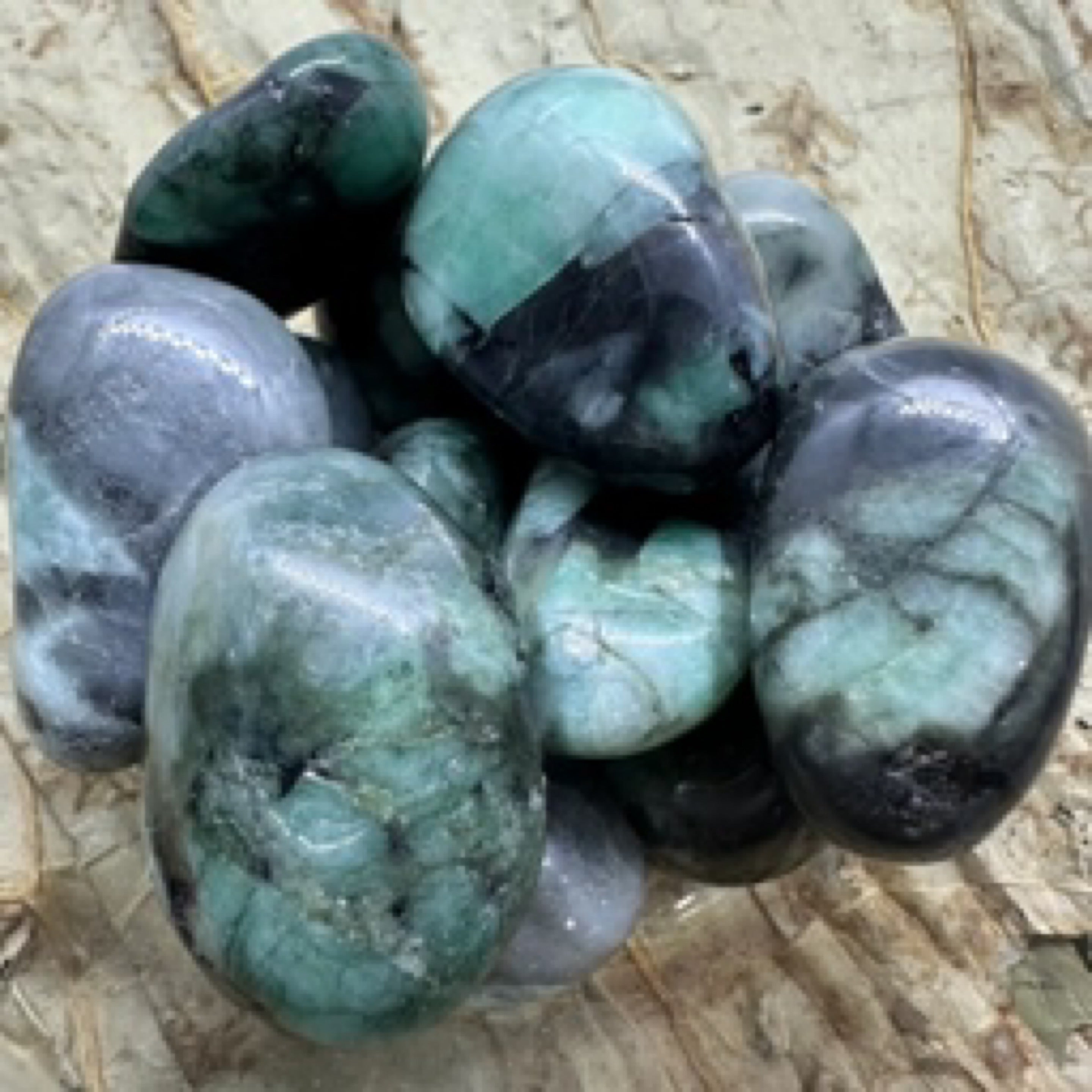 Emerald Hand Cut Tumbled Stones