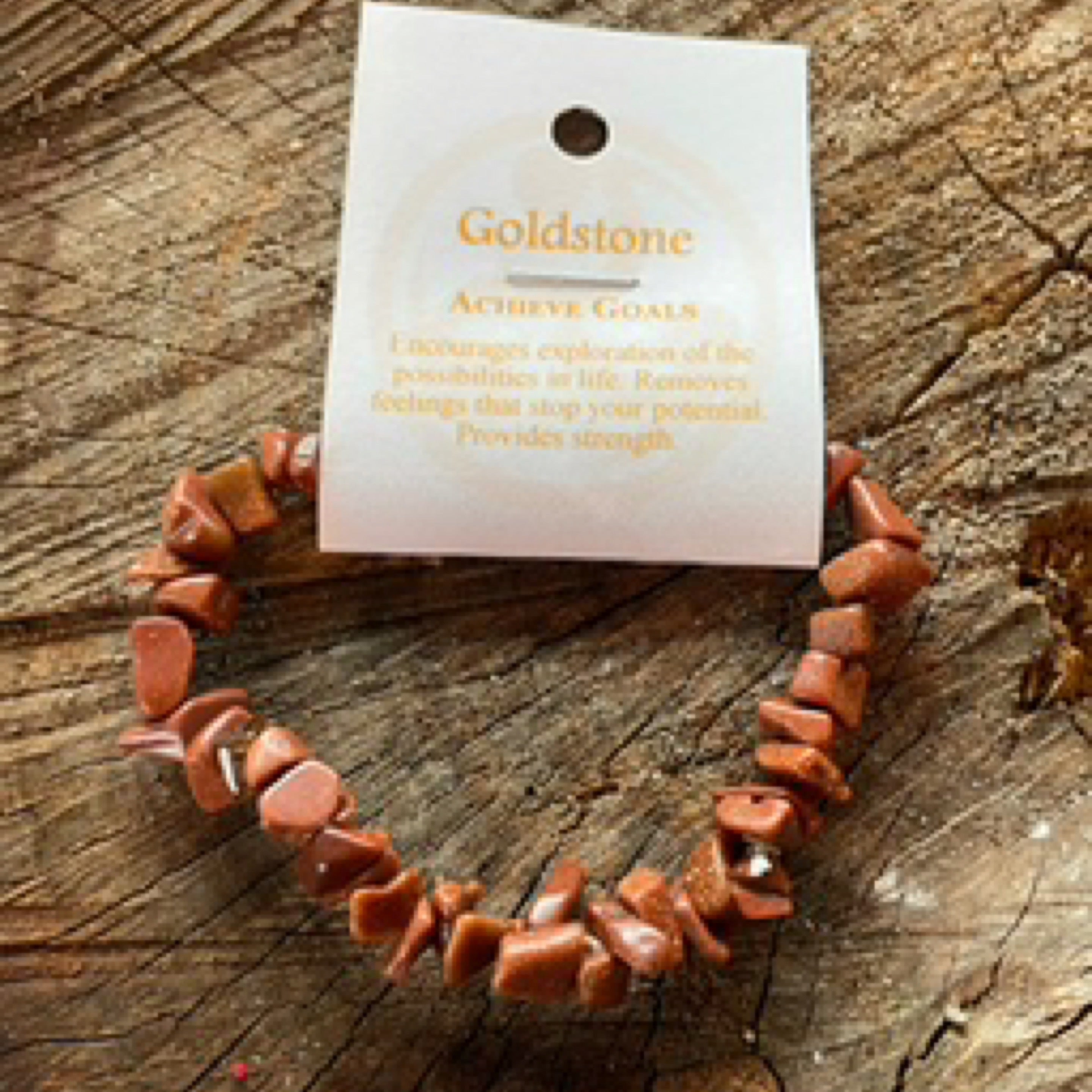 Goldstone Chip Bracelet