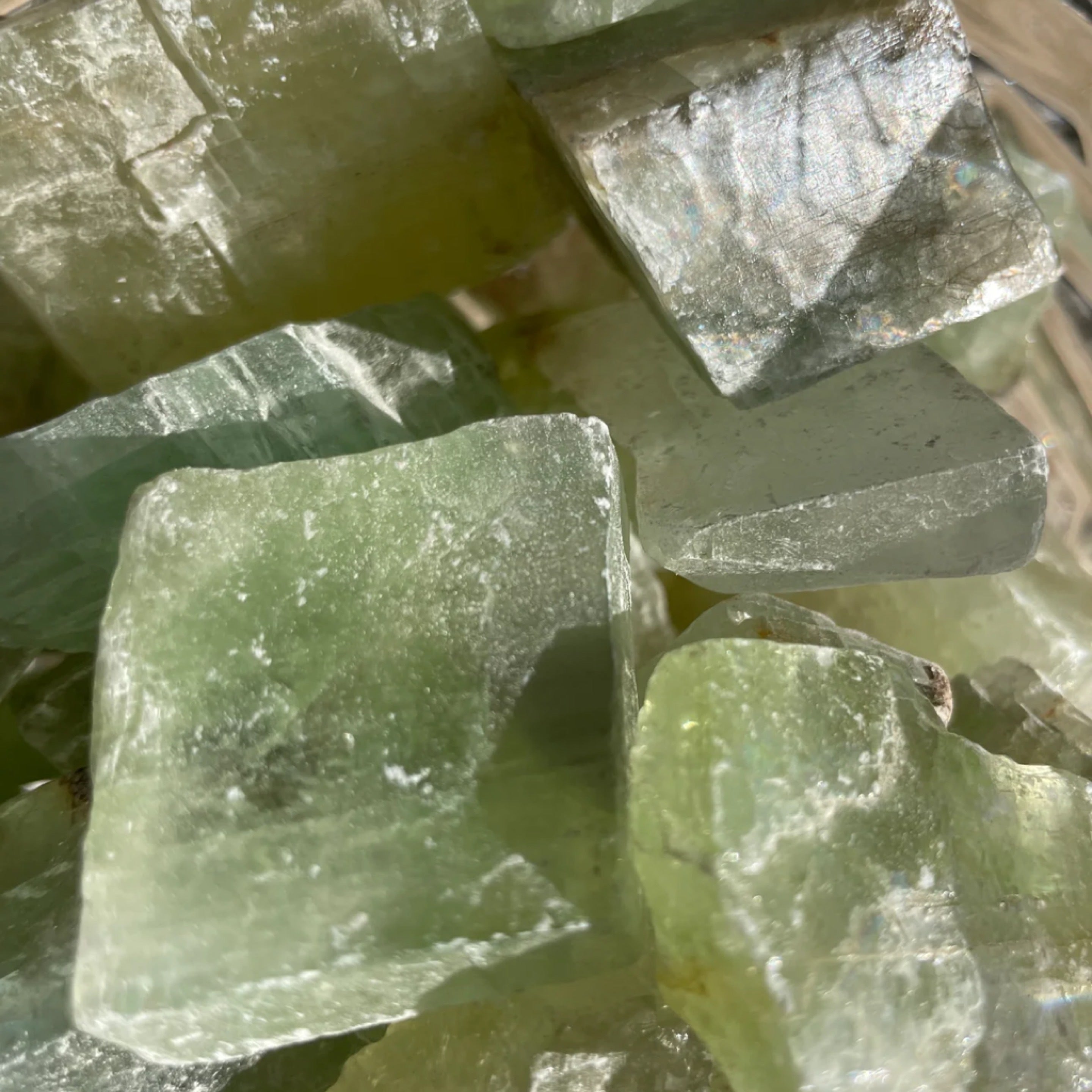 Green Calcite Chunks - HEALING Small