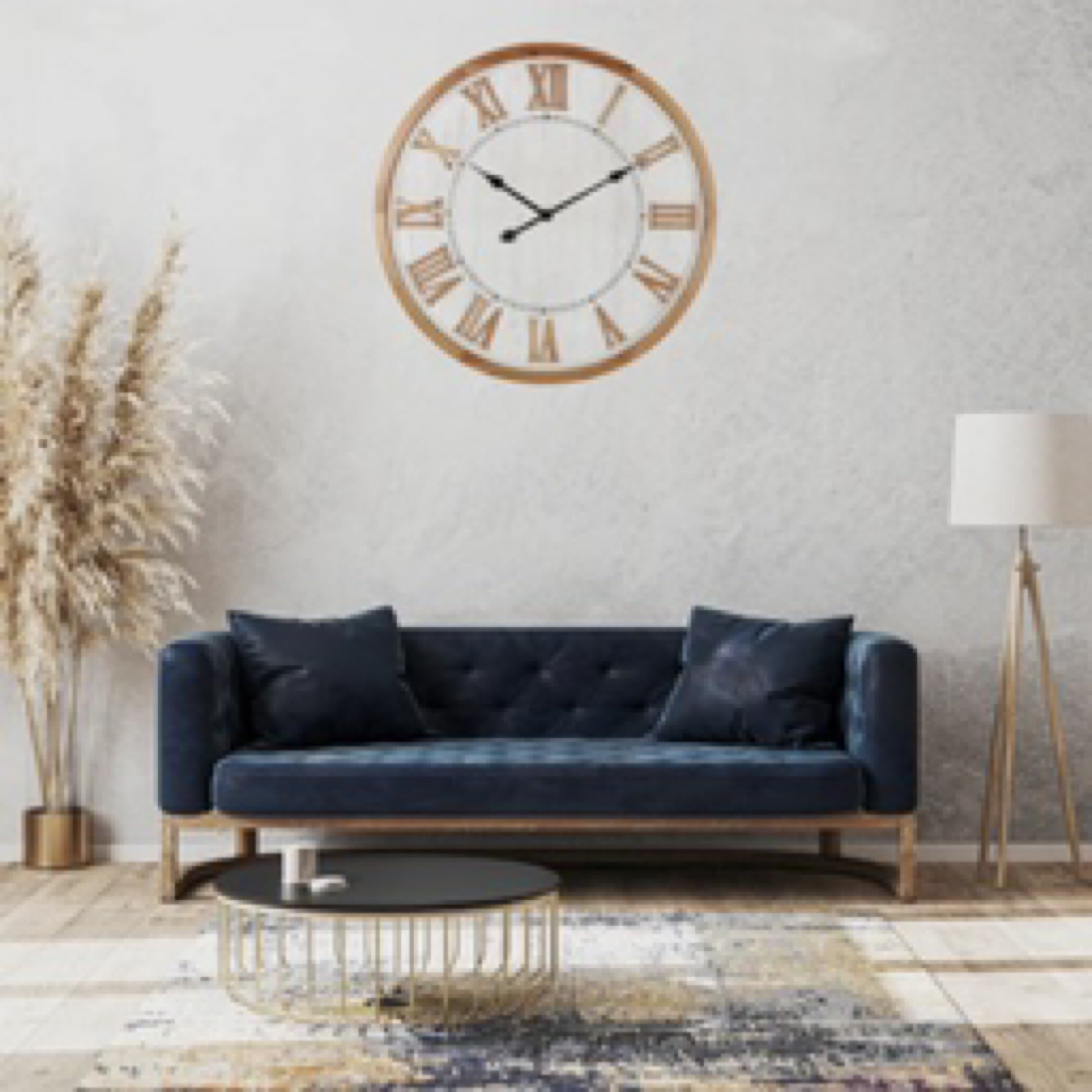 Hamptons Roman Numerical Wall Clock 68cm